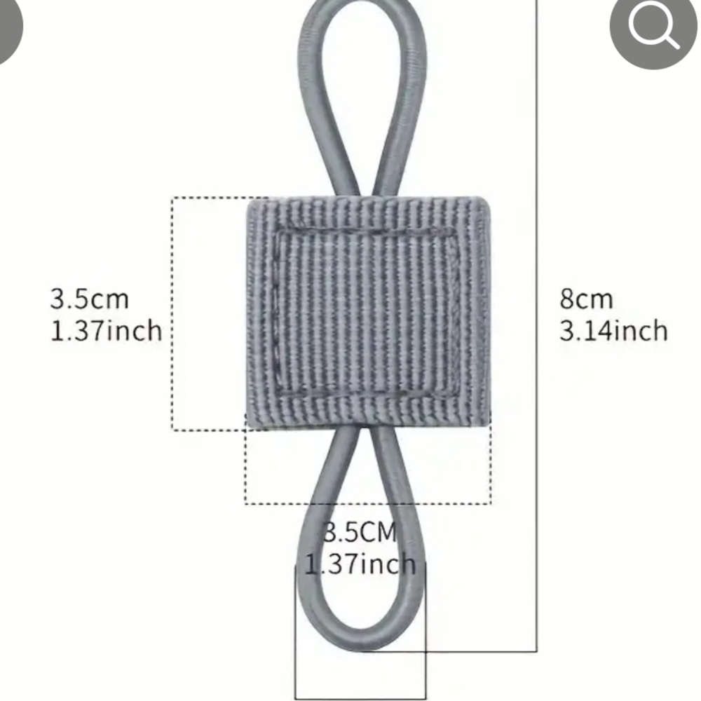Tan Elastic Loop Fasteners - Picture 5 of 6
